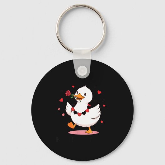 You Make My Heart Go Honk Funny Goose Valentine’s Sleutelhanger (Voorkant)