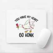 You Make My Heart Go Honk Funny Goose Valentine Sa Muismat (Met muis)