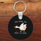 You Make My Heart Go Honk Funny Goose Valentine  Sleutelhanger (Voorkant)