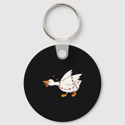 You Make My Heart Go Honk Funny Goose Valentine  Sleutelhanger (Voorkant)