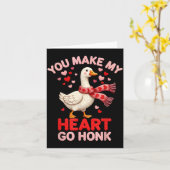 You Make My Heart Go Honk Goose Faux Yarn Loving G Kaart (Gele Bloem)