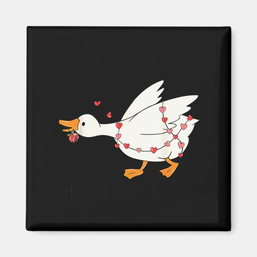 You Make My Heart Go Honk Goose Valentine  Magneet (Voorkant)