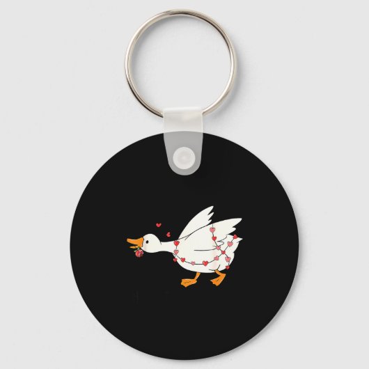 You Make My Heart Go Honk Goose Valentine  Sleutelhanger (Voorkant)