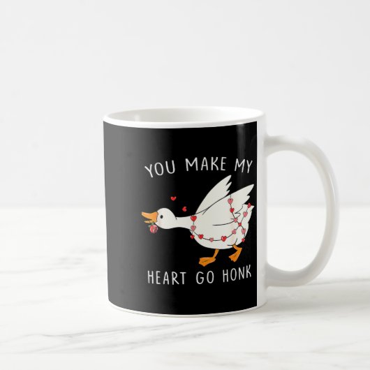 You Make My Heart Go Honk Goose Valentine's Day  Koffiemok (Rechts)