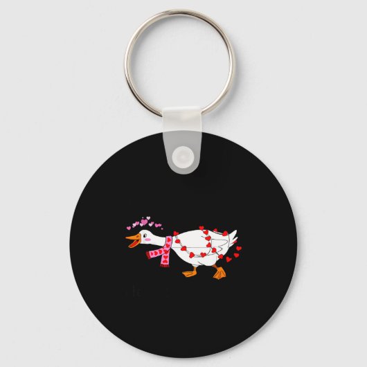 You Make My Heart Go Honk Valentine Goose Heart Si Sleutelhanger (Voorkant)
