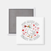You Make My Heart Go Honk Valentine Goose Love Cou Magneet (Voorkant / Achterkant)