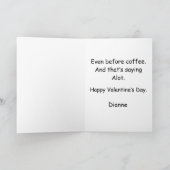 You Make My Heart Go Moo Funny Valentines  Day Kaart (Binnen)