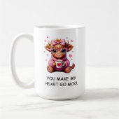 You Make My Heart Go Moo Funny Valentines  Day Koffiemok (Links)