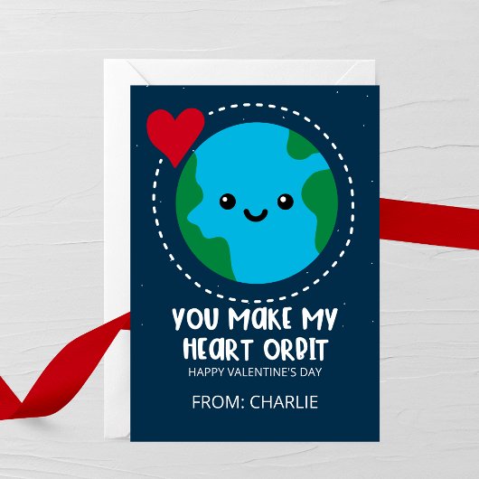 You Make My Heart Orbit Valentine's Day Card Notitiekaartje