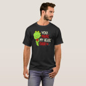 You Make My Heart Saur Dinosaur Lover Valentines D T-shirt (Voorkant volledig)