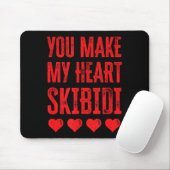 You Make My Heart Skibidi Funny Valentine Day Kids Muismat (Met muis)