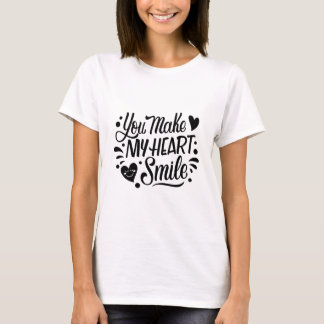 You Make My Heart Smile – trendy T-shirt ontwerp