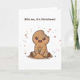 You Make My Holidays Puchi Gingerbread Card Kaart
