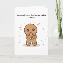 You Make My Holidays Puchi Gingerbread Card Kaart