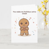 You Make My Holidays Puchi Gingerbread Card Kaart (Gele Bloem)