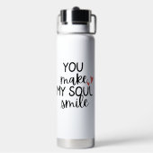 'You Make My Soul Smile' Valentine's Day Gift Waterfles (Achterkant)