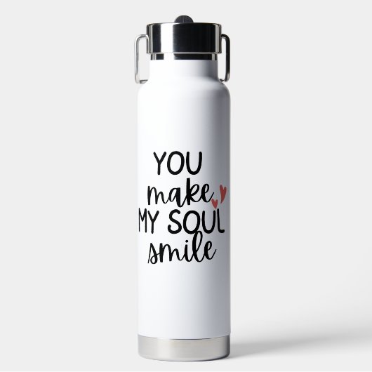'You Make My Soul Smile' Valentine's Day Gift Waterfles (Voorkant)