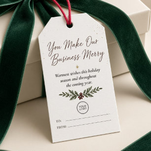 You Make Our Business Merry Christmas Logo Cadeaulabel