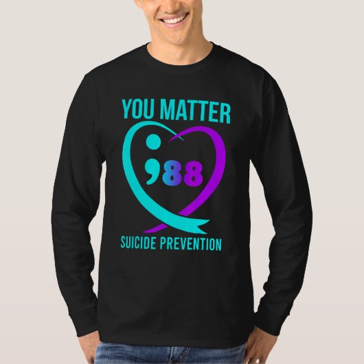 You Matter 988 Suicide Prevention Awareneess T-shirt (Voorkant)