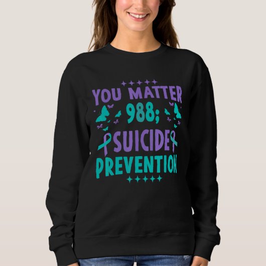 You Matter 988 Suicide Prevention Awareness Rainbo Trui (Voorkant)