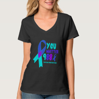 You Matter 988 Zelfmoordpreventie bewustzijn Rainb T-shirt