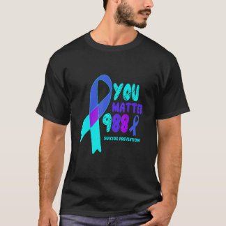 You Matter 988 Zelfmoordpreventie bewustzijn Rainb T-shirt