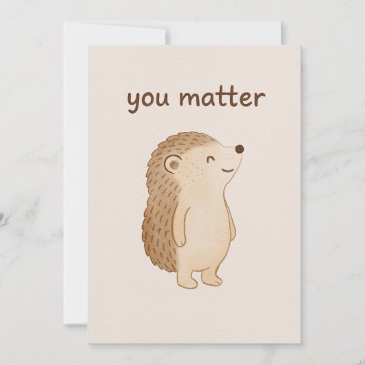 You Matter Hedgehog Card Kaart (Voorkant)