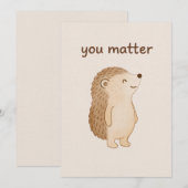 You Matter Hedgehog Card Kaart (Voorkant / Achterkant)