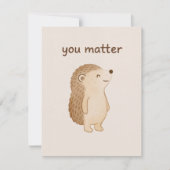 You Matter Hedgehog Flat Note Card Notitiekaartje (Voorkant)
