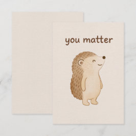 You Matter Hedgehog Mini Encouragement Card Informatiekaartje