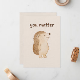 You Matter Hedgehog Note Cards Notitiekaartje