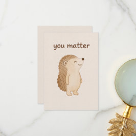 You Matter Hedgehog Thank You Card Bedankkaart