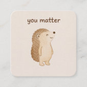 You Matter Minimal Hedgehog Enclosure Card Informatiekaartje (Voorkant)