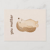 You Matter Minimal Hedgehog Postcard Aankondigingskaart (Voorkant)