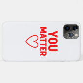 You Matter" Positiviteit van het Rode Hart Case-Mate iPhone Case (Achterkant (horizontaal))
