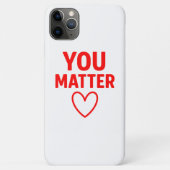 You Matter" Positiviteit van het Rode Hart Case-Mate iPhone Case (Achterkant)