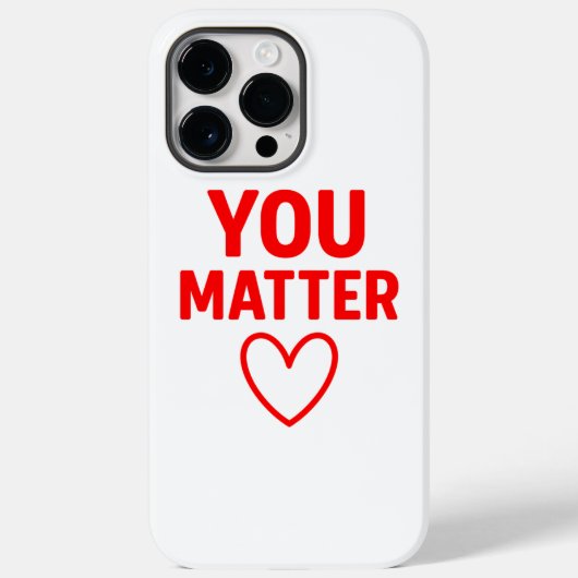You Matter" Positiviteit van het Rode Hart Case-Mate iPhone Case (Achterkant)