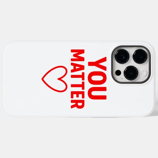 You Matter" Positiviteit van het Rode Hart Case-Mate iPhone Case (Achterkant (horizontaal))