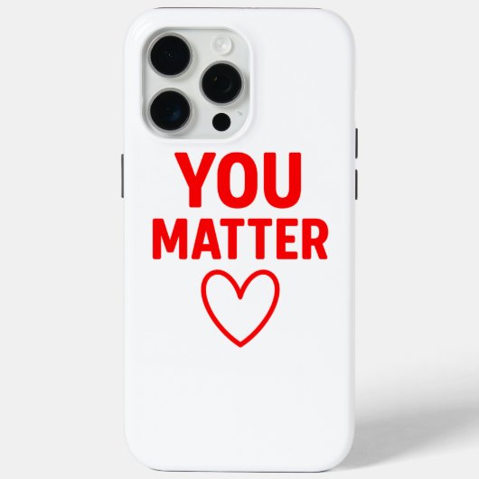 You Matter" Positiviteit van het Rode Hart Case-Mate iPhone Case (Achterkant)