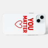 You Matter" Positiviteit van het Rode Hart Case-Mate iPhone Case (Achterkant (horizontaal))