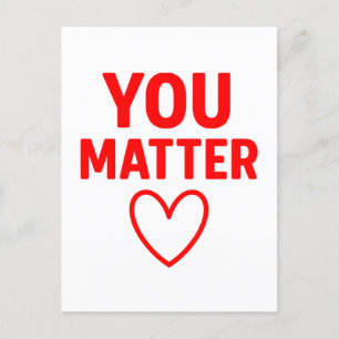 You Matter" Positiviteit van het Rode Hart Feestdagenkaart