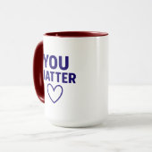 You Matter" Positiviteit van het Rode Hart Mok (Voorkant links)