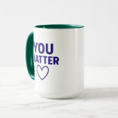You Matter" Positiviteit van het Rode Hart Mok (Voorkant links)