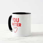 You Matter" Positiviteit van het Rode Hart Mok (Voorkant links)