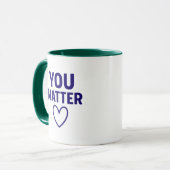 You Matter" Positiviteit van het Rode Hart Mok (Voorkant links)