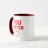 You Matter" Positiviteit van het Rode Hart Mok (Voorkant links)