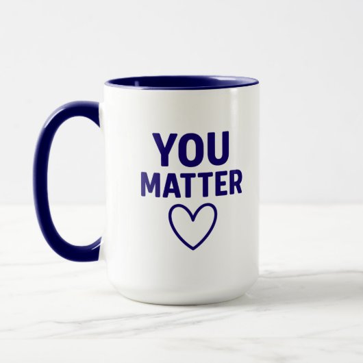 You Matter" Positiviteit van het Rode Hart Mok (Links)
