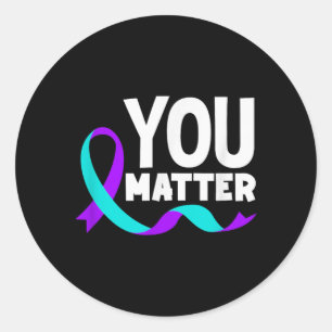 You Matter Preventie Bewustzijn 1 Ronde Sticker