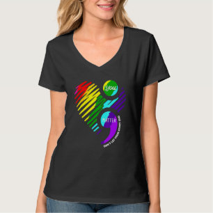 You Matter Puntkomma Maand van de Geestelijke Waar T-shirt