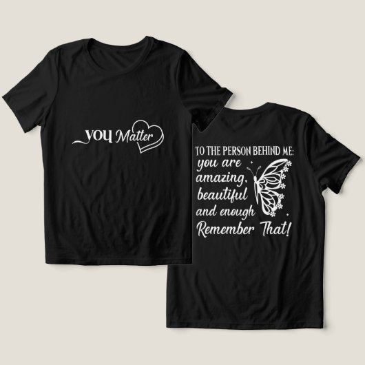 You Matter Tri-Blend Shirt (Ontwerp Voorkant & Achterkant)